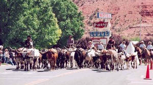 Parade at the 2011 Western Legends Round-Up featuring Longhorn cattle | Courtesy of Stephen Browning