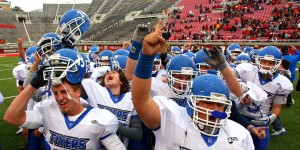 Dixie celebrates the school's seventh state football championship, Salt Lake City, Utah, Nov. 16, 2012 | Photo by Robert Hoppie, St. George News