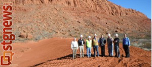 Tuacahn Wash Basin Detention Dam completed, Ivins, Utah, Feb. 2013 | Photo courtesy of Ivins City, St. George News