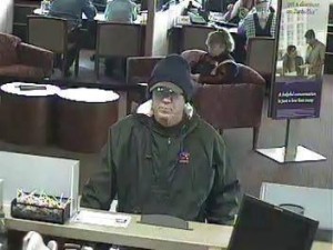 Surveillance photo of the suspect involved in multiple bank robberies in Utah and Idaho, March 6, 2013 | Photo courtesy of the Federal Bureau of Investigation