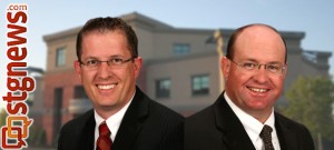 L - Kenneth A. Miller, newly named Vice President and Chief Operations Officer; R - E. Kip Bowler, newly named Senior Vice President and Senior Loan Officer; The Village Bank, St. George, Utah, publicity photos undated | Photos courtesy of Brian Tenney, TCS Creative, St. George News image composite