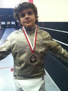 UFA's Joseph Phillips won gold in the Youth 14 Sabre event at the Desert Blades Youth Tournament in Las Vegas | Photo courtesy UFA