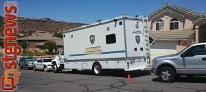 Police investigate the deaths of two people found dead in their home, St. George, Utah, July 29, 2013 | Photo by Mori Kessler, St. George News