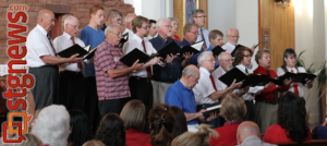 A portion of the Cedar Area Interfaith Alliance choir performs “The God Who Gave Us Life” from “The Testament of Freedom” by Randall Thompson, patriotic concert at Christ the King Catholic Church, Cedar City, Utah, July 3, 2013 |Photo by Ashley Langston, Cedar Area Interfaith Alliance, St. George News