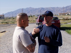 Timothy Perez left and Tony Mendoza right in "Pitching Hope," a film by writer and director Tony Mendoza, 2013 | Publicity photo courtesy of Tony Mendoza, St. George News