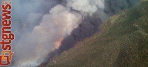 Black Mountain Fire near Minersville, Utah, June 2, 2013 | Photo courtesy of Clint Coates, Bureau of Land Management