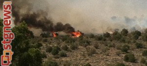 The Cinder Pit Fire, Brookside, Utah, July 25, 2013 | Photo by Janie McDade Hawley for St. George News