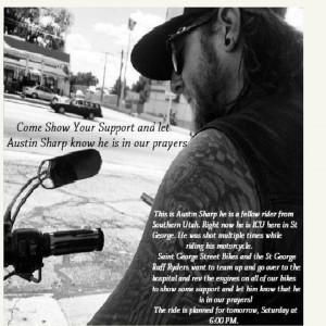 Support ride for Austin Sharp online flier