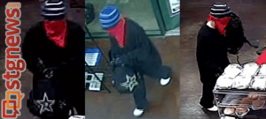 Security photos of armed robbery suspect from Maverik store located at 2078 E. Riverside  in St. George, Utah, Sept. 5, 2013 | Photos courtesy of St. George Police Department, St. George News