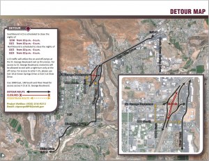 Detour route map | Graphic courtesy of the Utah Department of Transportation