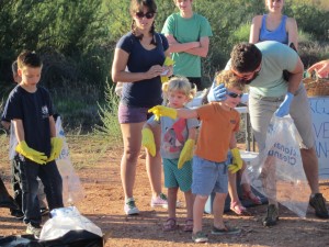 Parents and children alike participated in the first annual The Virgin River Clean-Up , St. George, Utah, Sept. 21, 2013 | Photo by Zach Windsor, St. George News 