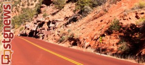 Red roads are a familiar sight to visitors throughout Zion National Park, Springdale, Utah, undated | Photo courtesy of Zion National Park