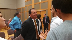 Sen. Lee speaking to constituents after his speech, St. George, Utah, Sept. 6, 2013 | Photo by Mori Kessler, St. George News