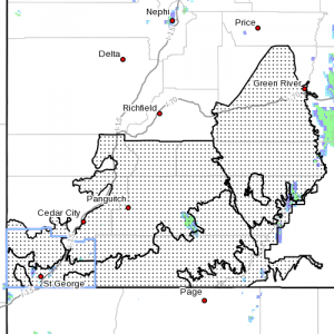 Areas under flash flood watch | Graphic courtesy of the National Weather Service