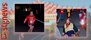 L - Amber Graves, off and running; R - Tyler Bundy, crosses the finish line.“I am ABLE Run, Walk ‘n Roll” race in companion to the St. George Marathon, St. George, Utah, Oct. 5, 2013 | Photo by Jeremy Crawford, St. George News 