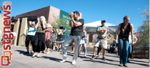 Flash mob breaks out dancing at the Art in Kayenta Festival, Ivins, Utah, Oct. 12, 2013 | Photo by Brandon Peterson, courtesy of Melynda Thorpe Burt, St. George News