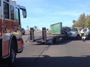 Two-vehicle collision on Red Hills Parkway, St. George, Utah, Nov. 8, 2013 | Photo by Michael Flynn, St. George News