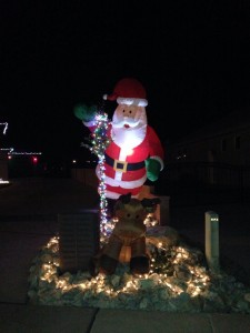 One of the slashed inflatable yard decorations pictured here after it was repaired, Washington City, Utah, Dec. 22, 2013 | Photo by Brent Martin, St. George News