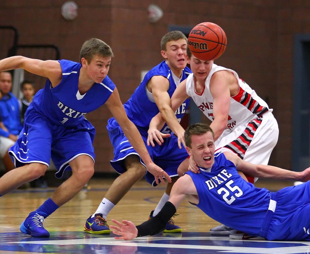 Though light on experience, Dixie is heavy on guts and hard work. File photo from Spanish Fork at Dixie, Ken Robinson Classic, St. George, Utah, Dec. 14, 2013 | Photo by Robert Hoppie, St. George News