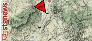 I-15 through Black Ridge area of Southern Utah | Map courtesy of UDOT, St. George News