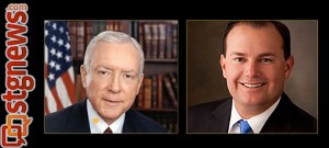 L-R: Sens. Orrin Hatch and Mike Lee