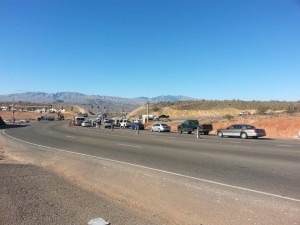 Three-car accident at  Intersection of Red Hills Parkway and Bluff street, St. George, Utah, Jan. 17, 2014 | Photo by Drew Allred, St. George News