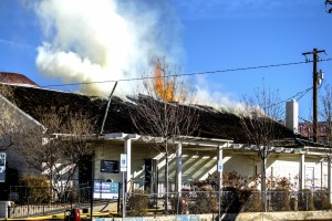 Structure fire, USU Extension Office at 44 North and 100 East, St. George, Utah, Jan. 8, 2014 | Photo by Jeremy Crawford, St. George News