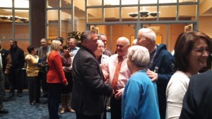 People stood in a long line to greet Mayor McArthur and give him their regards for his service, St. George, Utah, Jan. 2., 2014 | Photo by Mori Kessler, St. George News