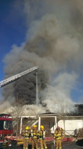 Fire at the USU Washington County 4-H Extension, St. George, Utah, Jan. 8, 2014 | Photo by Mori Kessler, St. George News