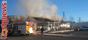 Structure fire, USU Extension Office at 44 North and 100 East, St. George, Utah, Jan. 8, 2013 | Photo by Mori Kessler, St. George News