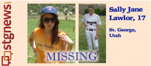 Sally Jane Lawlor, missing-possible runaway from St. George, Utah. L: May 2011, R: 2012 | Photo courtesy of Melody Lawlor, St. George News