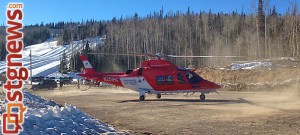 Life flight medical helicopter responds to emergency at Brian Head Resort, Brian Head, Utah, Jan. 17, 2014 | Photo by Scott Young, St. George News