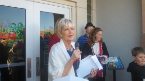 Former St. George City Councilwoman Gail Bunker speaking at the official opening of the St. George Children's Museum, St. George, Utah, Jan. 18, 2014 | Photo by Mori Kessler, St. George News