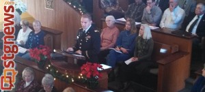 Chaplain David Jones, Utah National Guard, offers a prayer for those in the military and their families, St. George, Utah, Jan. 1, 2014 | photo by Mori Kessler, St. George News