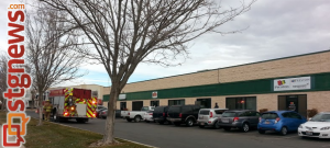 Emergency crews responded to a possible structure fire at the business warehouse of Tie One On - the building pictured with no logo above its door, St. George, Utah, Jan. 7, 2014 | Photo by Drew Allred, St. George News