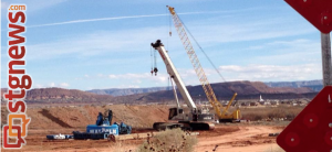 Mall Drive Bridge construction project begins, St. George, Utah, Feb. 4, 2014 | Photo by Kimberly Scott, St. George News