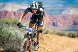 Racer rides the course of the True Grit Epic Race, St. George, Utah, March 15, 2014 | Photo by Dave Amodt, St. George News