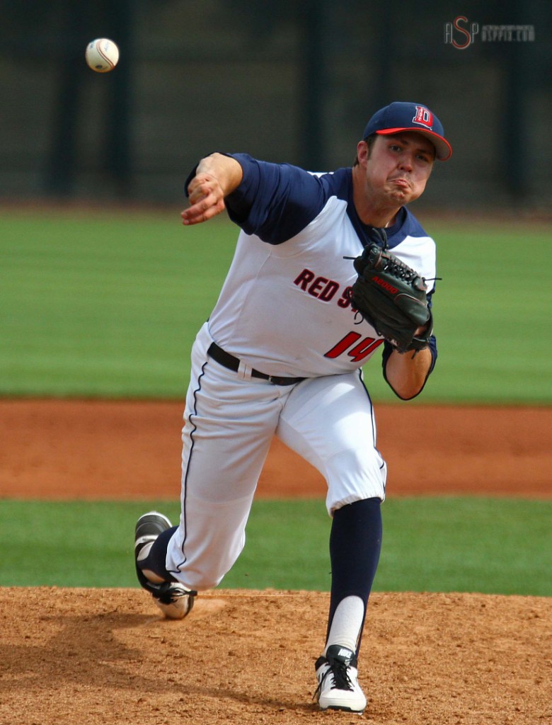 File photo of DSU starting pitcher Chance Abrath, California State University-LA at Dixie State University, St. George, Utah, Apr. 18, 2014 | Photo by Robert Hoppie, St. George News