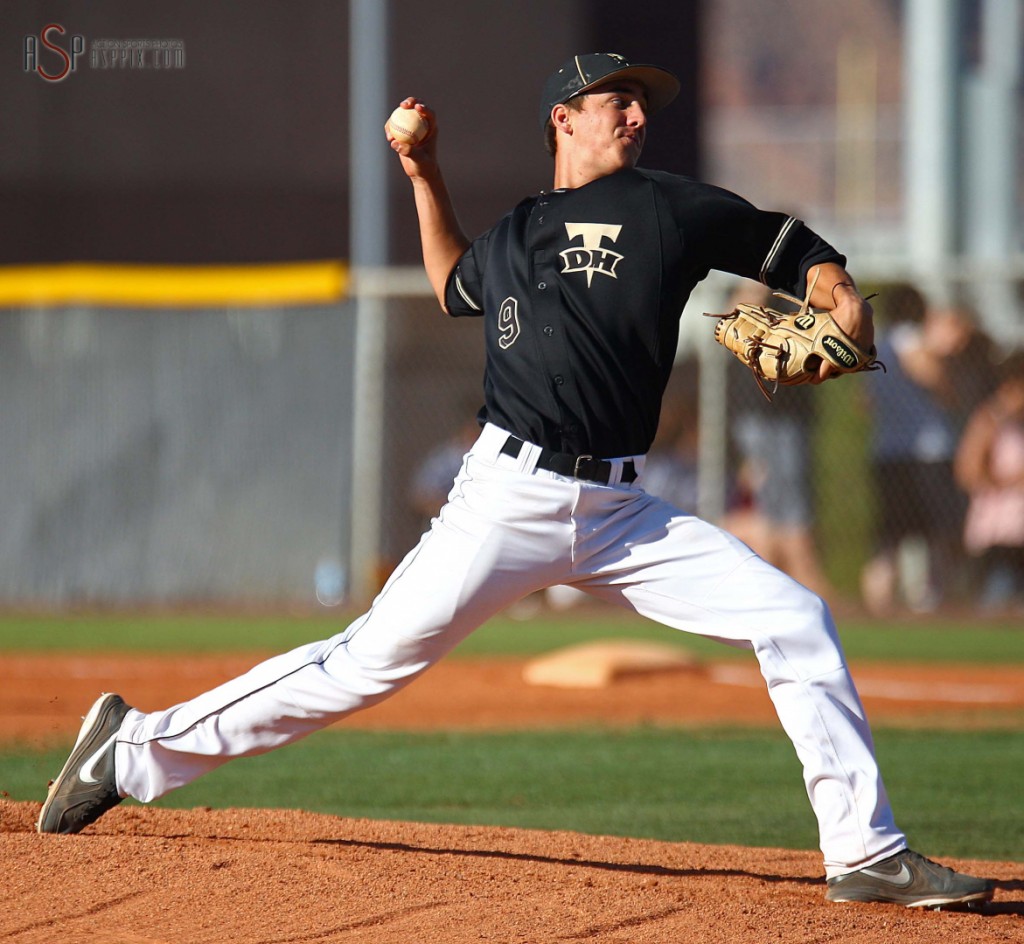 Former DH Thunder starting pitcher Dylan File hurled a gem for DSU, file photo from St. George, Utah, May 10, 2014 | Photo by Robert Hoppie, St. George News