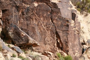 The Zipper Glyph panel at Parowan Gap, undated | Photo courtesy of Nancy Dalton, Parowan Heritage Foundation, St. George News