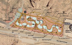 Overhead map detailing what the Red Hills Desert Garden will look like once completed | Image courtesy of the Washington County Water Conservancy, St. George News