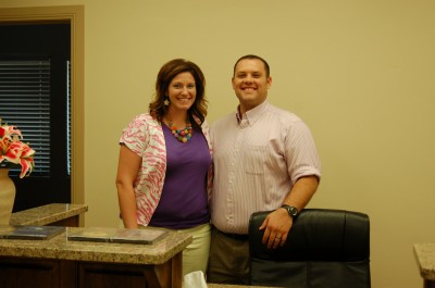 Kathy and Jared Gough, business partners at Total Balance Health Wellness and Training Center welcome clients at the reception area, St. George, Utah, September 4, 2014 | Photo by Hollie Reina, St. George News