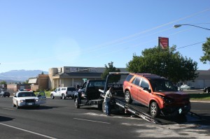 Accident at 1100 W. Sunset Blvd., St. George, Utah, Oct. 14, 2014 | Photo by Cami Cox Jim, St. George News