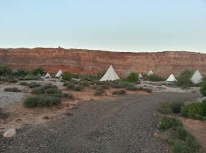 A group of tipis at Moab's "glamping" resort, Moab Under Canvas, Moab, Utah, Sept. 16, 2014 | Photo by Drew Allred, St. George News