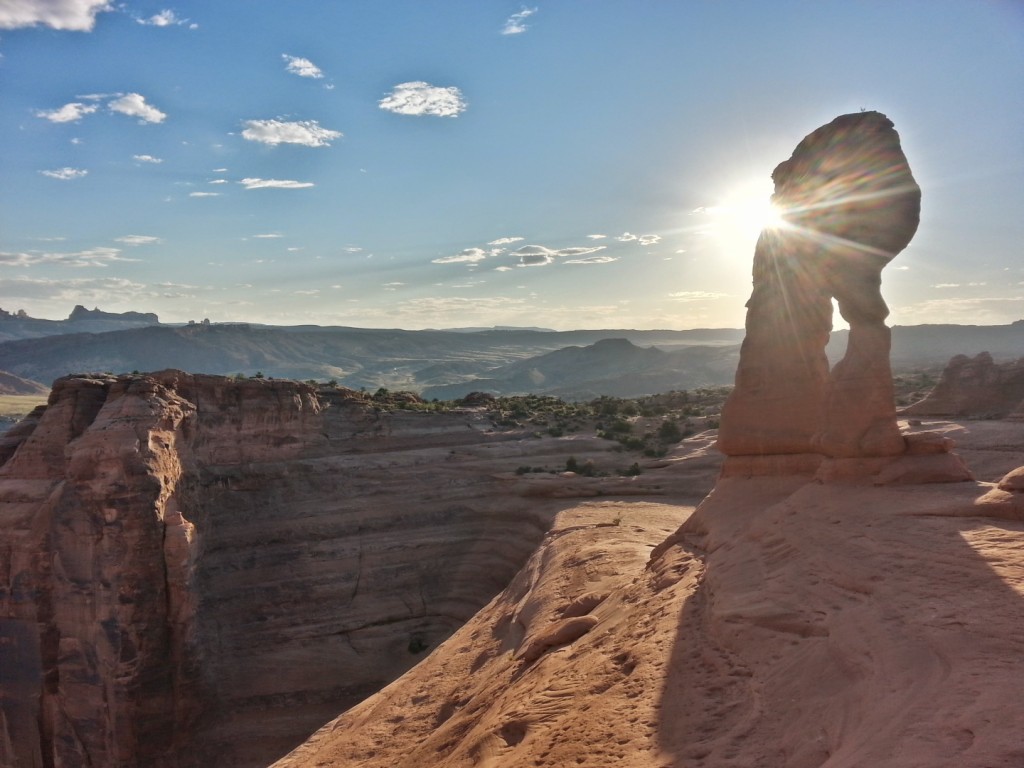 The sun interacting with the Delicate Arch, Arches National Park, Utah, Sept. 14, 2014 | Photo by Drew Allred, St. George News