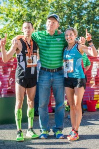 Aaron Metler and Amber Green of St. George took first-place in male and female categories, St. George, Utah, October 4, 2014 | Photo by Dave Amodt, St. George News