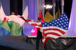 Flags of the countries represented at the Hunstman World Senior Games are presented at the opening ceremonies, St. George, Utah, Oct. 7, 2014 | Photo by Hollie Reina, St. George News