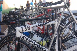 Bikes are hung on a rack at the cycling competition of the Hunstman World Senior Games, St. George, Utah, Oct. 8, 2014 | Photo by Hollie Reina, St. George News