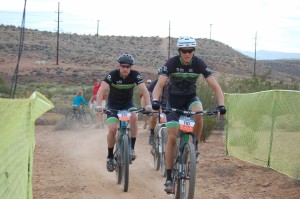 Racers take off on the cross country course at the first ever Fall Fury mountain bike race, St. George, Utah, Oct. 18, 2014 | Photo by Hollie Reina, St. George News