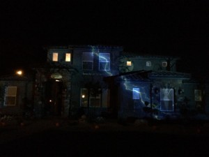A spooky and creative projection system turns the home of Brent Martin into a Halloween spectacle for the whole community to enjoy, Washington City, Utah, Oct. 23, 2014 | Photo courtesy of Brent Martin, St. George News